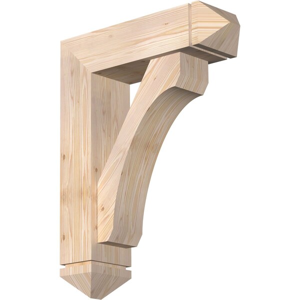Ekena Millwork Legacy Arts and Crafts Smooth Bracket w/ Offset Brace, Douglas Fir, 7 1/2"W x 26"D x 34"H BKT0806X26X34LEC03SDF - main